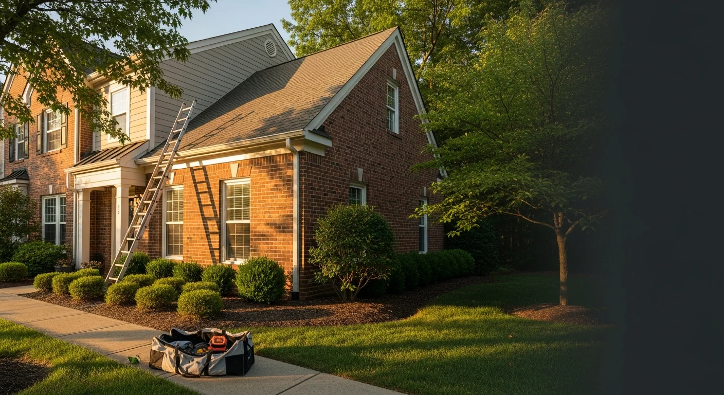 Modern Columbia townhome with manicured landscaping and brick exterior in a planned community setting.